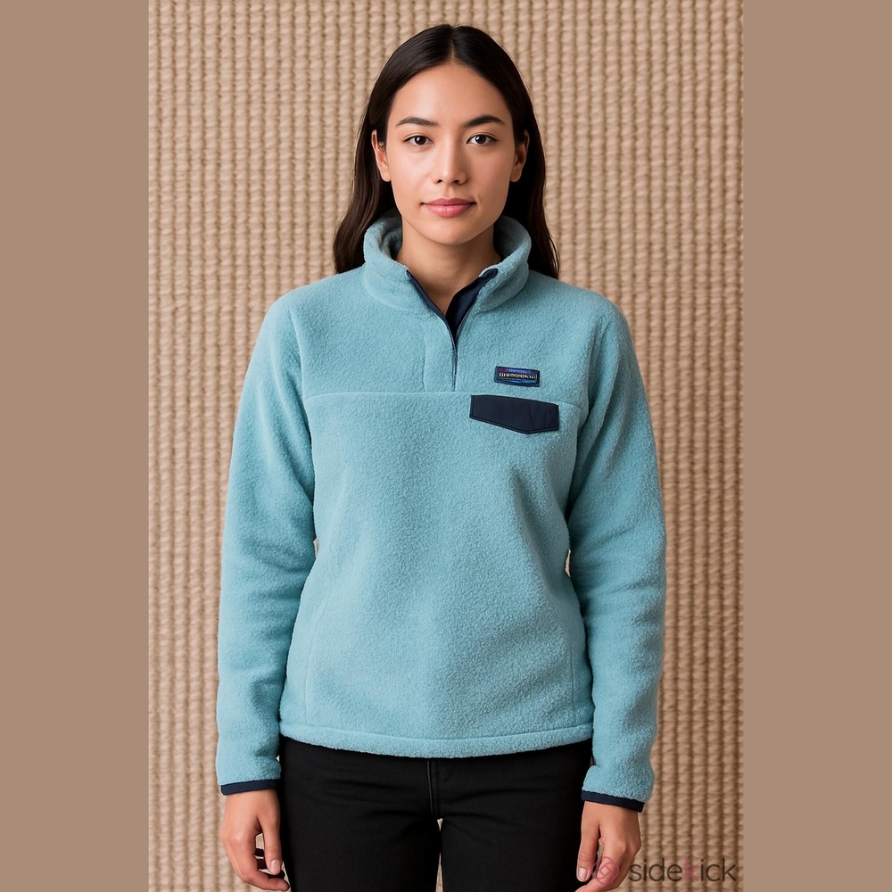 Patagonia Women Re-Tool Snap-T® Pullover  Pockets Collared  Mid-Length Size S